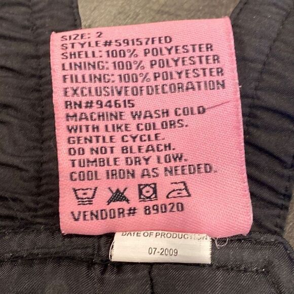 Girls Snow Ski Winter Pants Bib Black Size 2 - Picture 5 of 8